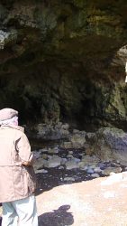 Pebble beach sea cave crimdon dene