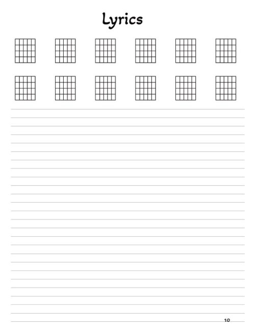 guitar songwriting journal