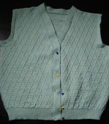 button marked up knitted waist coat