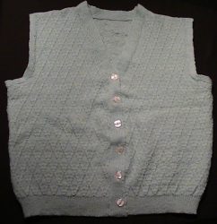 machine knit waist coat