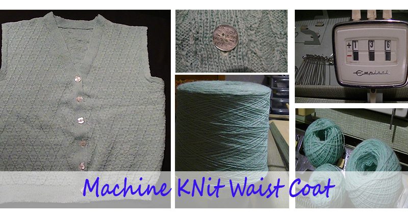 Machine knit waist coat