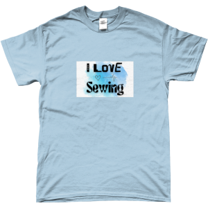 Sewing slogan t-shirt