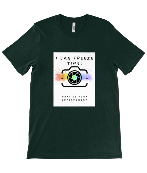 A super power slogan photography t-shirt