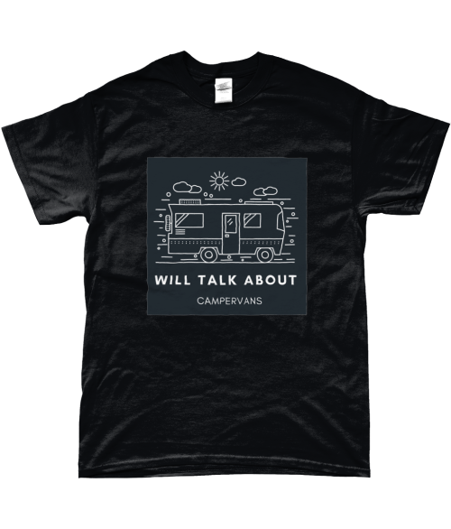 Will talk about campervans slogan t-shirt