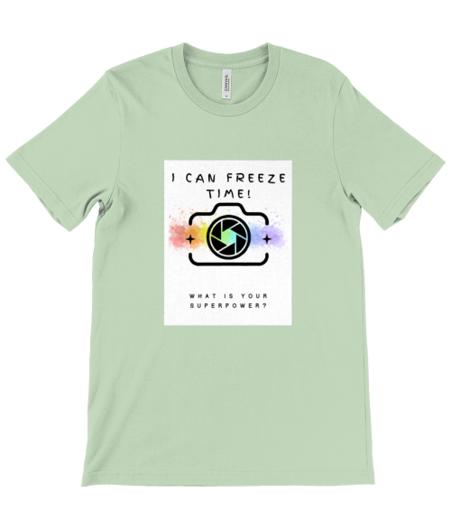 A super power slogan photography t-shirt