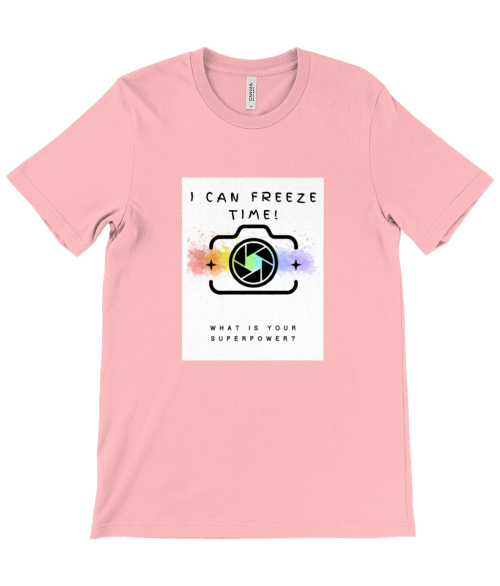 A super power slogan photography t-shirt