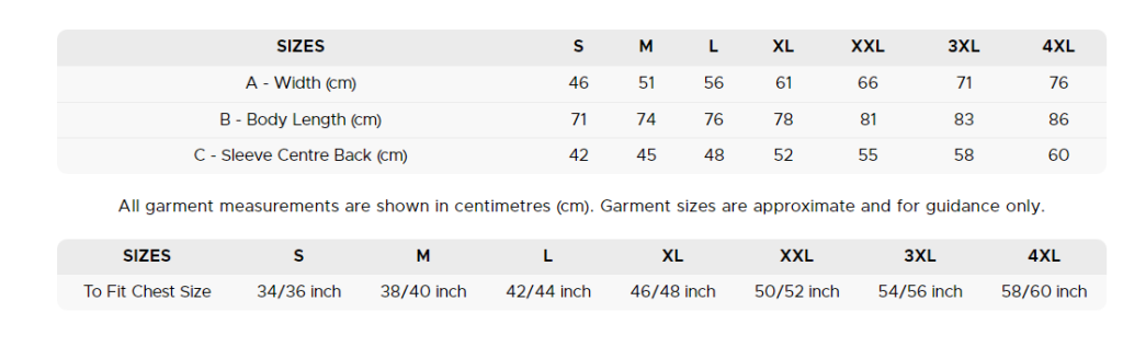 ringspun cotton sizing