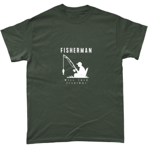 Fisherman slogan crew net t shirt