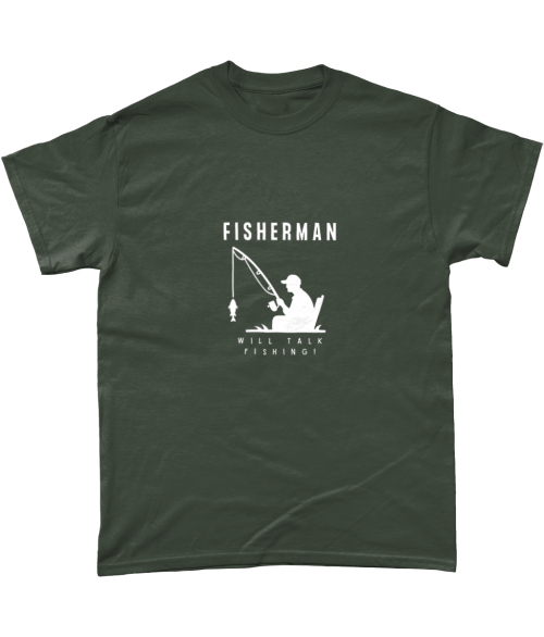 Fisherman slogan crew net t shirt