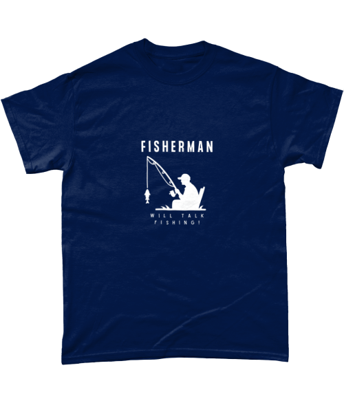 Fisherman slogan crew net t shirt