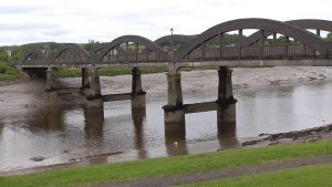 Kirkcudbright harbour front bridge