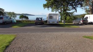 Fully serviced pitch with a sea view