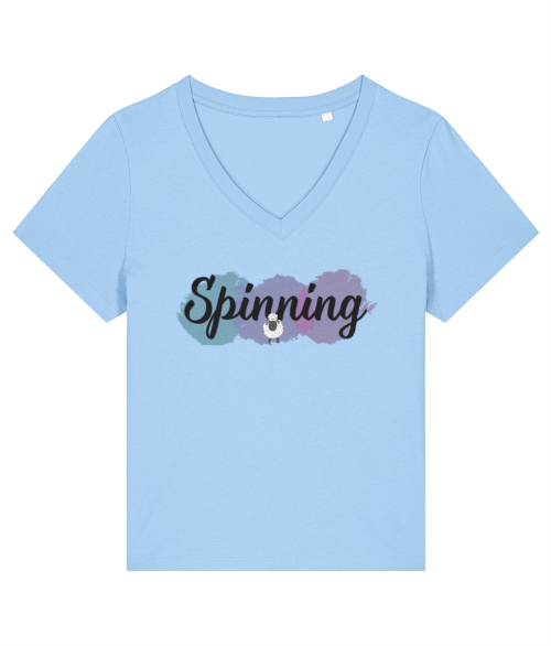 ladies spinning slogan  T-shirt