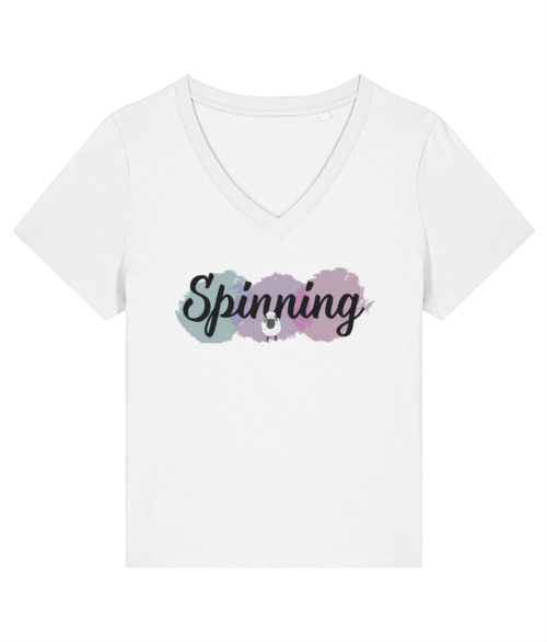 ladies spinning slogan  T-shirt