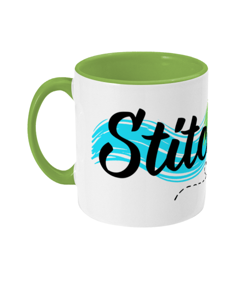 stitching slogan mug