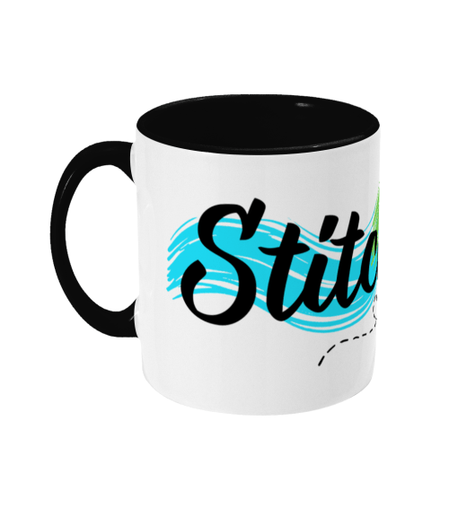 stitching slogan mug