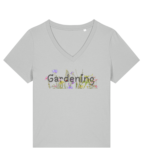 Organic Gardening V-Neck Ladies T-shirt