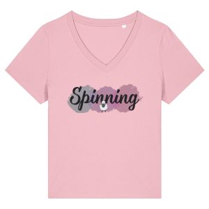 ladies spinning slogan  T-shirt