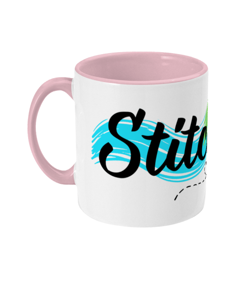 stitching slogan mug