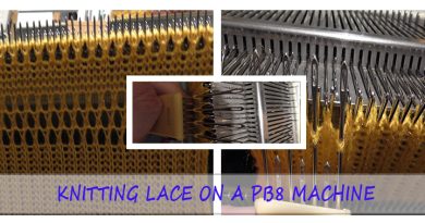 Knitting Lace on a PB8